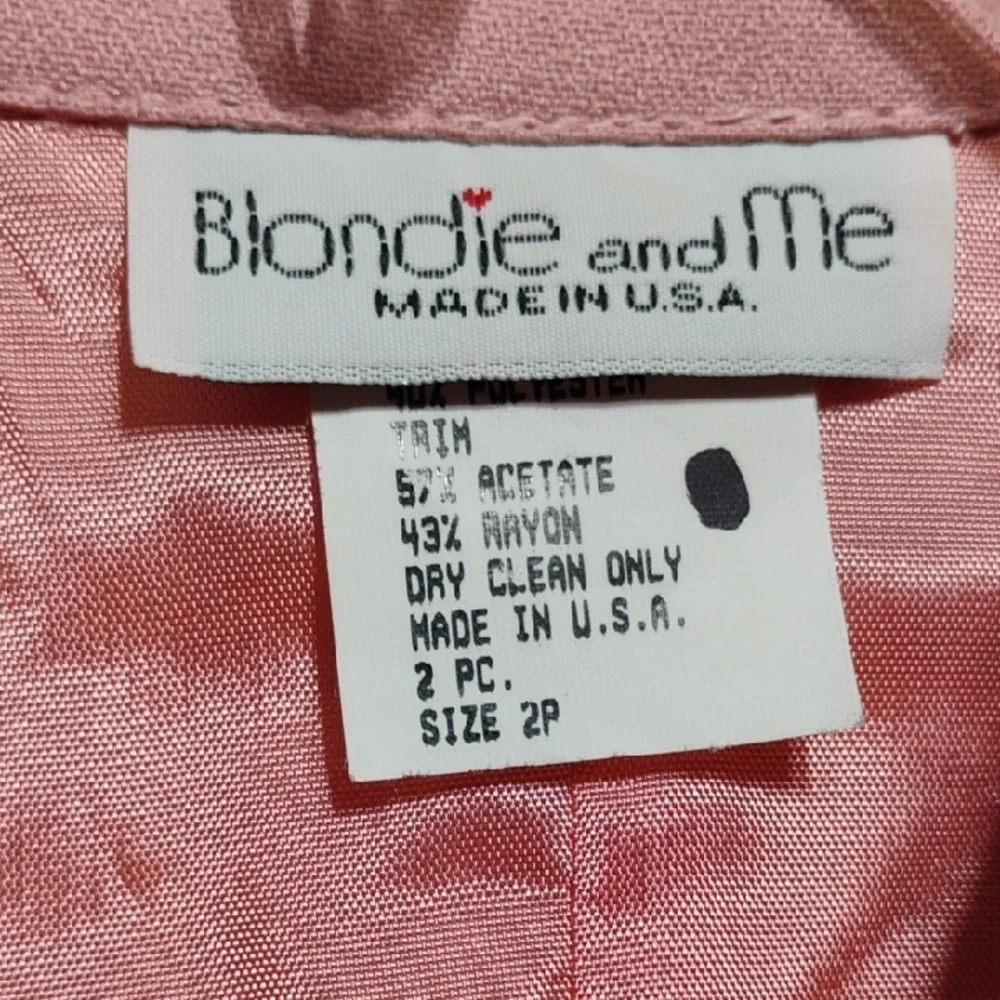 (XX-55) SALE! Blondie And Me Elegant Pink Houndstooth Women's Blazer & Skirt Set - Picture 2 of 9